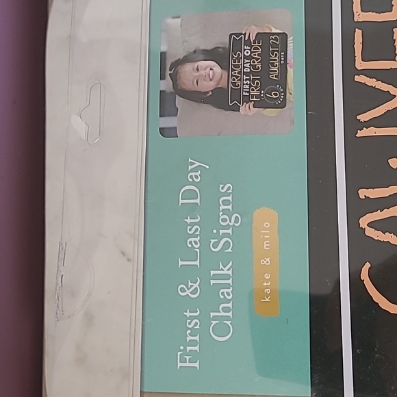 New Kate & Milo First and Last Day Chalk Sign NWT - Picture 3 of 5